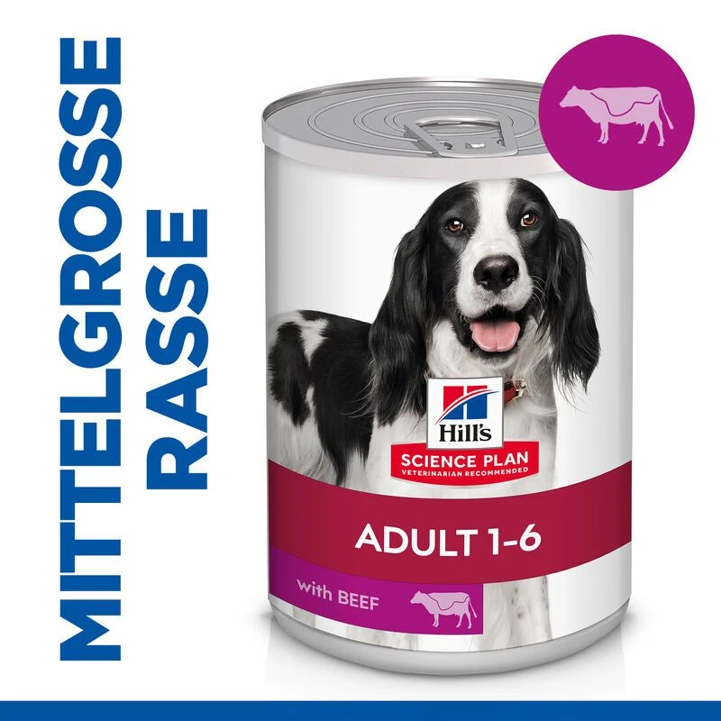 Hills Science Plan Canine Adult Rind Dosenfutter Für Hunde 12 X 370 G Dosenfutter Mit Rind 4 Hills Science Plan Canine Adult Rind Dosenfutter Für Hunde 12 X 370 G Dosenfutter Mit Rind – Bild 2
