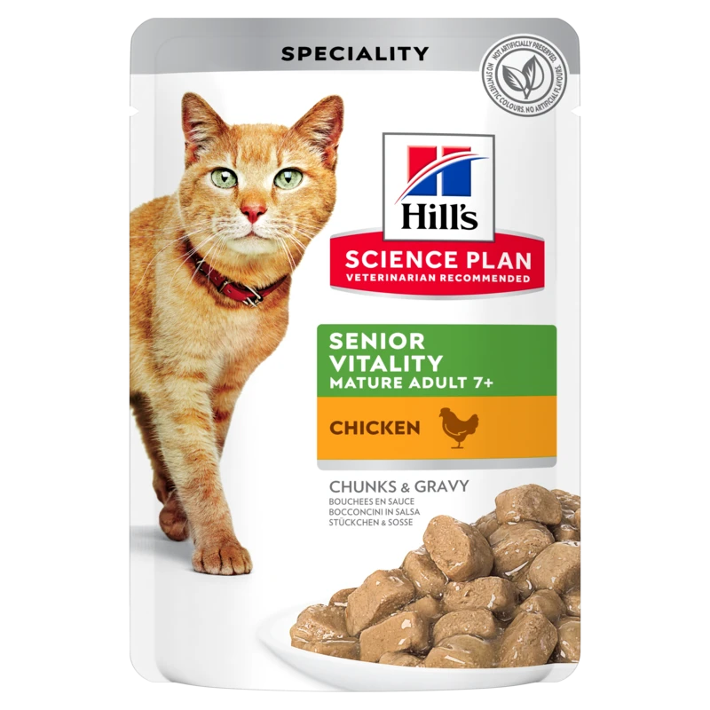 Hills Science Plan Feline Mature Adult 7+ Senior Vitality Huhn Frischebeutel Für Katzen 12 X 85 G Huhn Frischebeutel 3 Hills Science Plan Feline Mature Adult 7+ Senior Vitality Huhn Frischebeutel Für Katzen 12 X 85 G Huhn Frischebeutel
