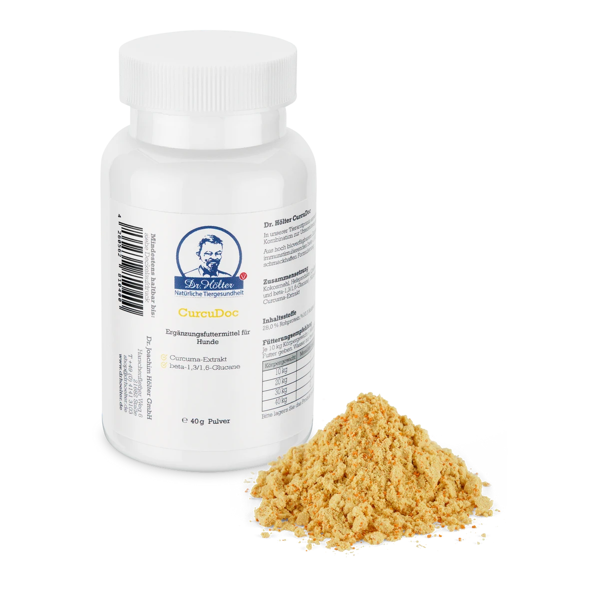 Dr. Hölter CurcuDoc Kurkuma Für Hunde 40g CurcuDoc Pulver 3 Dr. Hölter CurcuDoc Kurkuma Für Hunde 40g CurcuDoc Pulver